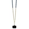 Guess GUHCP16LP4TDSCPB iPhone 16 Pro6.3 niebieski/blue hardcase Leather Metal Logo Strass Crossbody